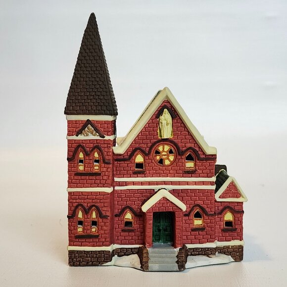 NOMA DICKENSVILLE CHRISTMAS VILLAGE LIGHTED PORCELAIN LIGHTED HOUSE/CHURCH 1996 - Picture 3 of 8